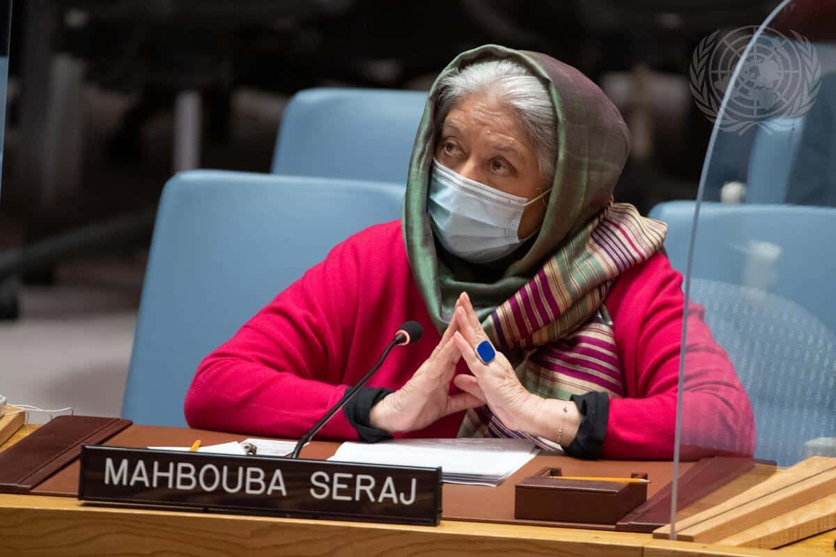 UN Security Council Briefing on Afghanistan by Mahbouba Seraj picture